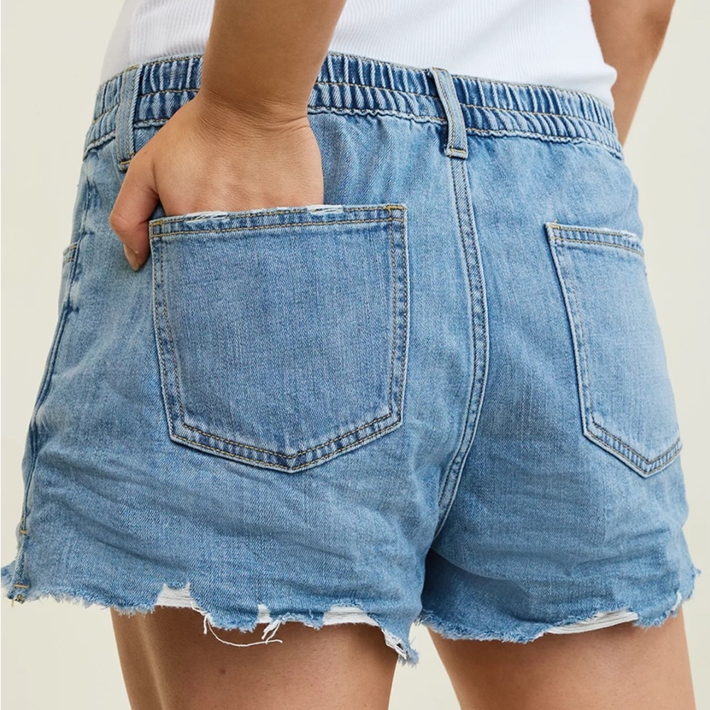 Aerie Comfort Stretch Blue Jean Shorts
